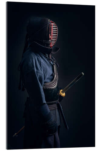 Acrylglas print Kendo fighters in Shinai uniform