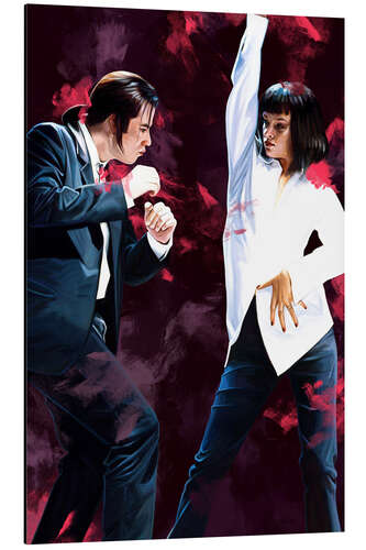 Aluminium print Pulp Fiction - Mia & Vincent