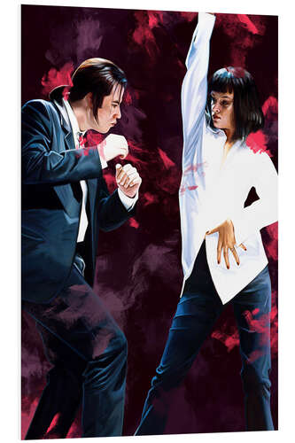 Tableau en PVC Pulp Fiction - Mia & Vincent