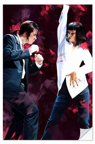 Adesivo murale Pulp Fiction - Mia & Vincent