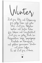 Magnettafel Winter - ein Gedicht