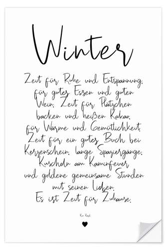 Wandsticker Winter - ein Gedicht