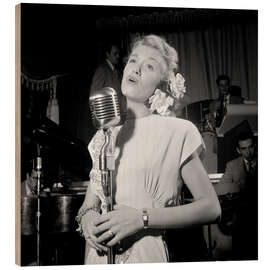 Trätavla June Christy, American jazz singer