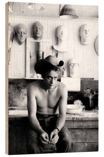 Puutaulu James Dean With Cowboy Hat
