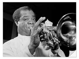 Selvklæbende plakat Louis Armstrong II