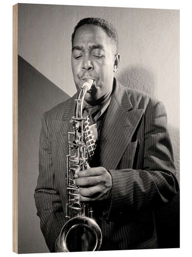 Wood print Charlie Parker