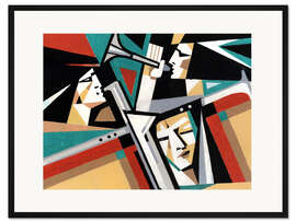 Gerahmter Kunstdruck Drei Musikerinnen