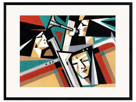 Framed art print Three musicians