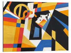 Magnettafel Frau mit Waldhorn