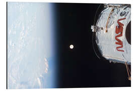 Aluminiumsbilde Earth, Moon and Hubble