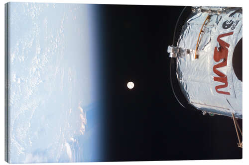 Lerretsbilde Earth, Moon and Hubble