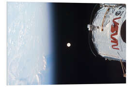 Foam board print Earth, Moon and Hubble