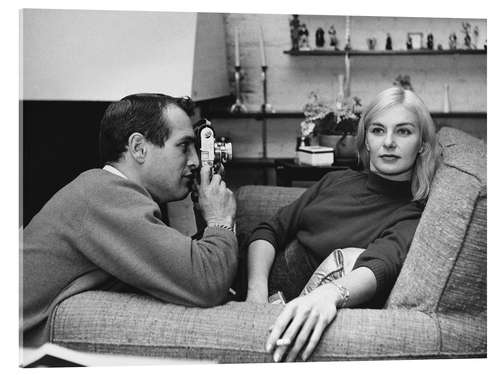 Acrylic print Paul Newman & Joanne Woodward