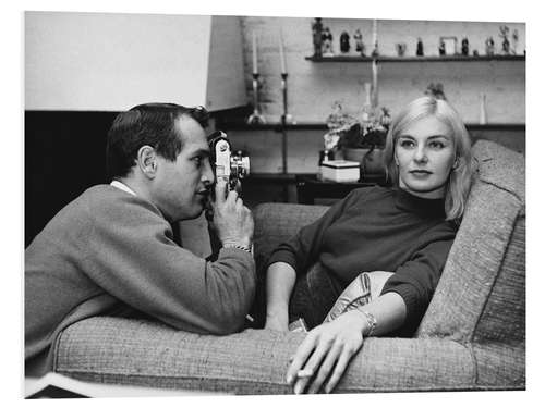 Tableau en PVC Paul Newman & Joanne Woodward