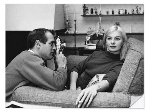 Wall sticker Paul Newman & Joanne Woodward