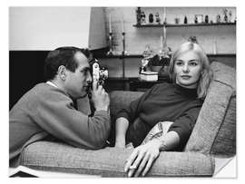 Sticker mural Paul Newman &amp; Joanne Woodward