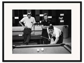 Gerahmter Kunstdruck Billardhalle