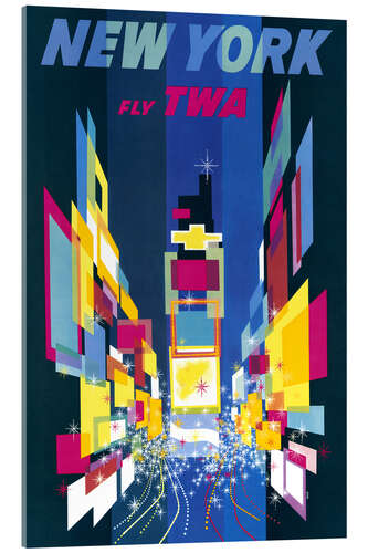 Acrylglasbild New York, Fly TWA