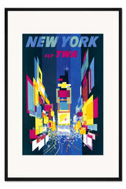 Gerahmter Kunstdruck New York, Fly TWA