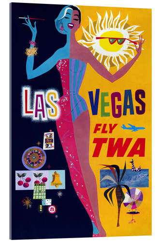 Acrylglasbild Las Vegas, Fly TWA