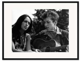 Gerahmter Kunstdruck Joan Baez, Bob Dylan, March on Washington