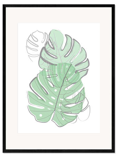 Framed art print Green Leaves