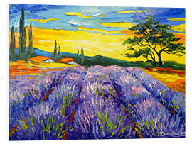 Foam board print Lavender field