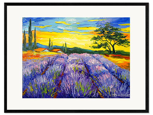 Framed art print Lavender field