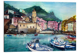 Magnettafel Cinque Terre, Fischerboote in Vernazza