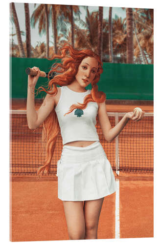 Acrylic print Venus Playing Tennis