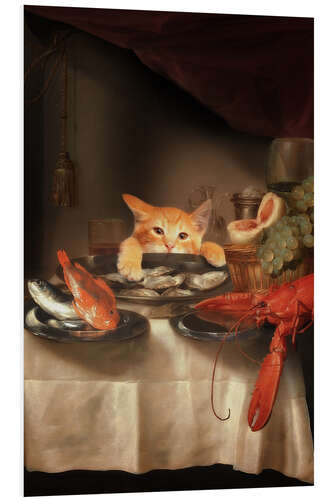 PVC-taulu Cat dinner