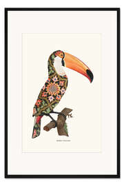 Gerahmter Kunstdruck Boho Tukan