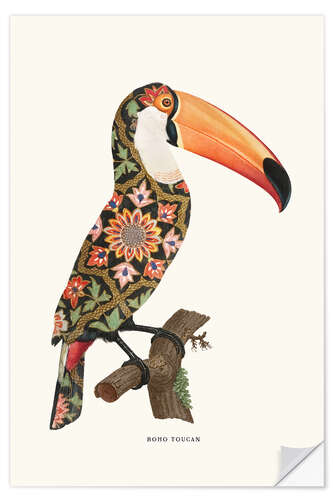 Sticker mural Toucan bohème