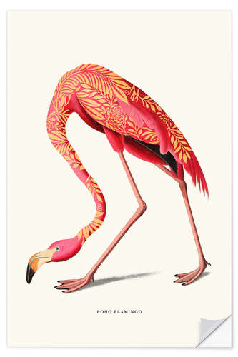 Wall sticker Boho flamingo