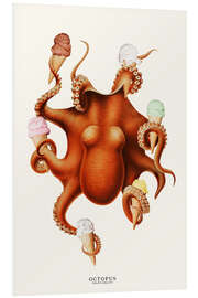 Foam board print Ice cream octopus