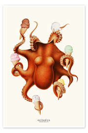 Poster Ice cream octopus