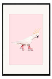 Gerahmter Kunstdruck Rollerskating Kakadu - Jonas Loose