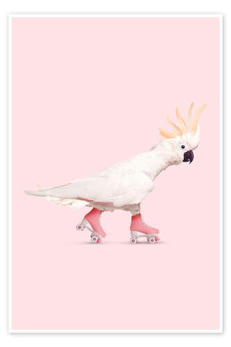 Poster Rollerskating Cockatoo