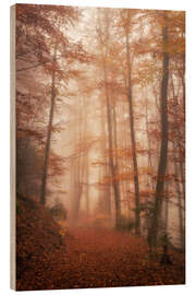 Wood print Autumn forest