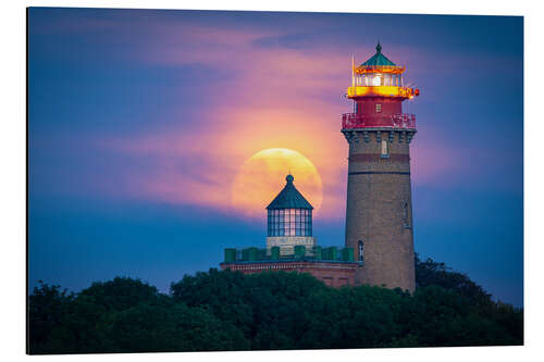 Cuadro de aluminio Luna llena en Cabo Arkona en Rügen