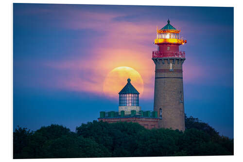 Hartschaumbild Vollmond am Kap Arkona auf Rügen