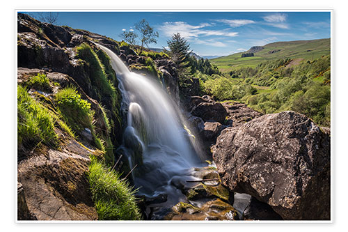 Poster Wasserfall in den Highlands, Schottland