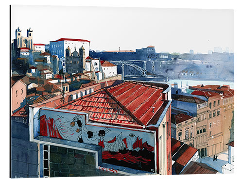 Aluminiumsbilde Porto's roofs, Portugal