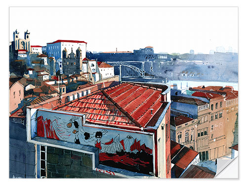 Sticker mural Toits de Porto, Portugal