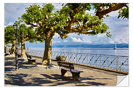 Selvklebende plakat Promenade on Lake Constance