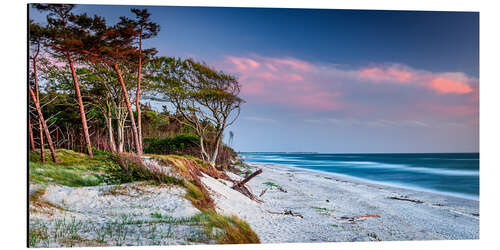 Aluminium print Evening mood on the west beach