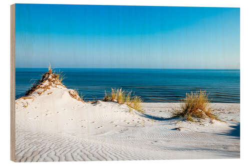 Cuadro de madera Paisaje de dunas en la costa báltica