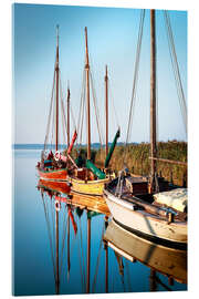 Acrylic print Boats in Wieck on the Darß