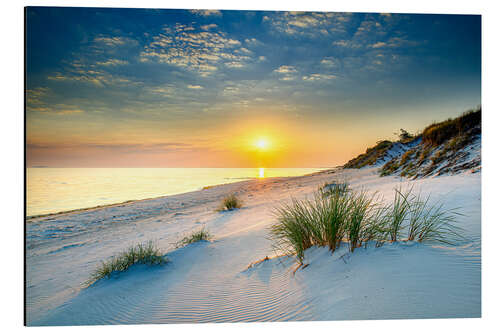 Aluminium print Sunrise on the Baltic coast