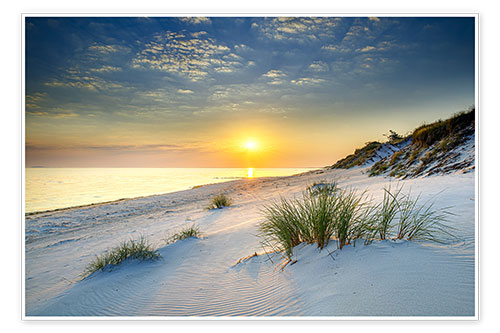 Poster Sunrise on the Baltic coast